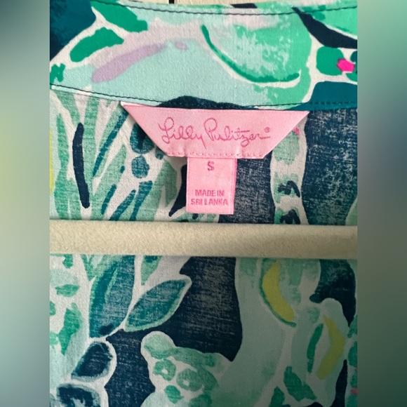 Lily Pulitzer Harbour Island Tunic, S, Tidal Wave in the Details Print - Picture 5 of 8
